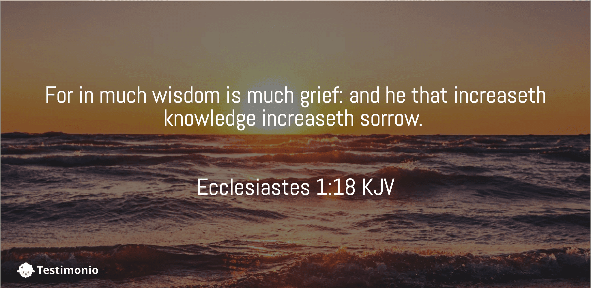 Ecclesiastes 1:18