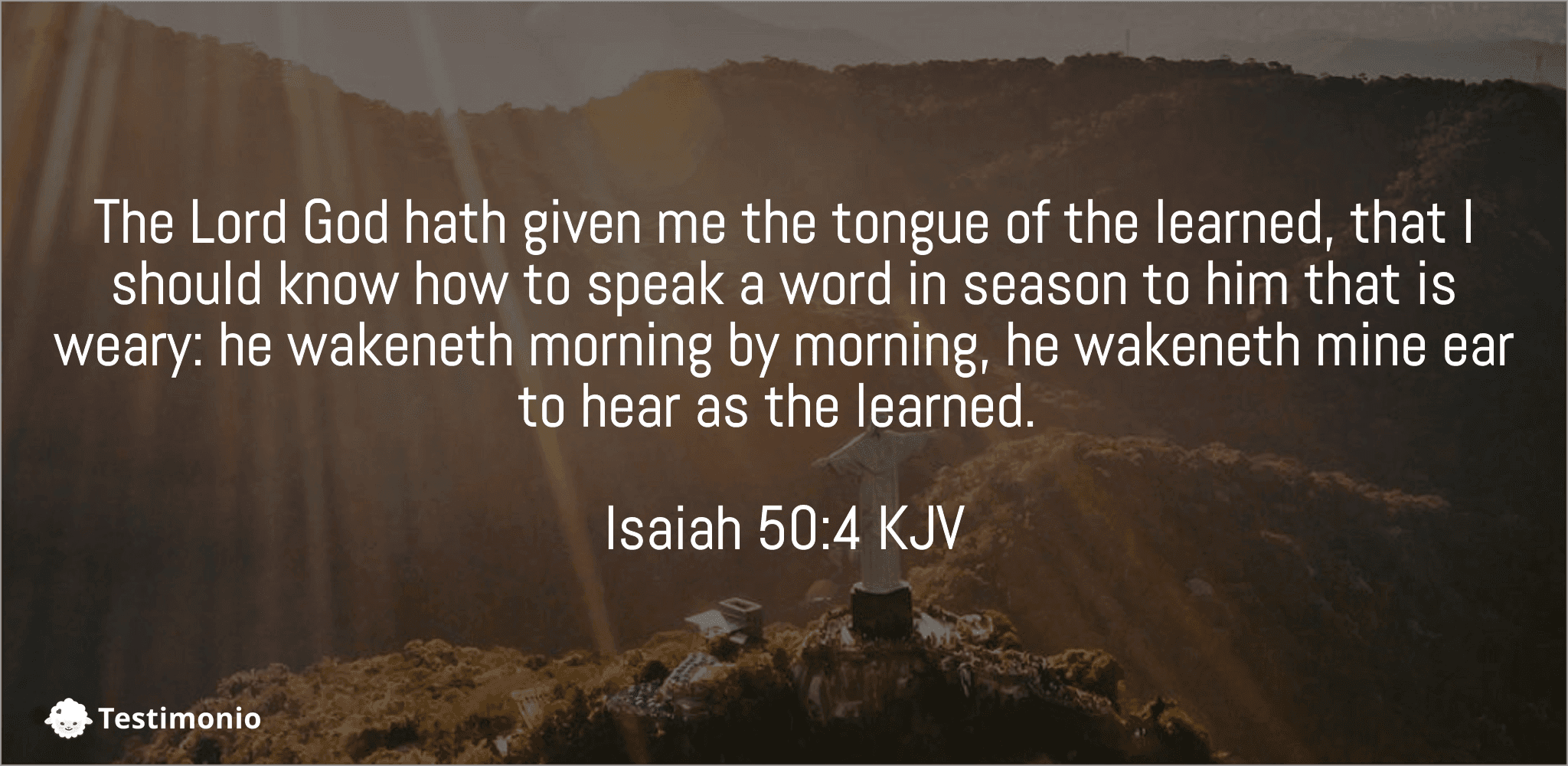 Isaiah 50:4