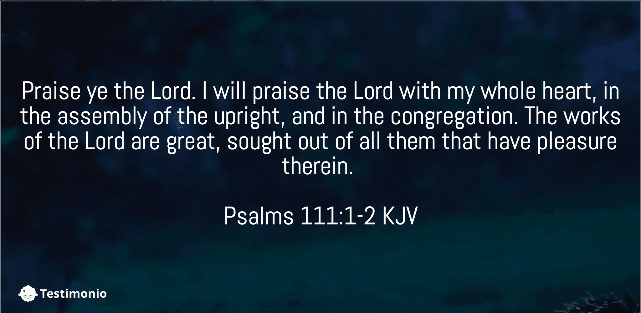 Psalms 111:1-2